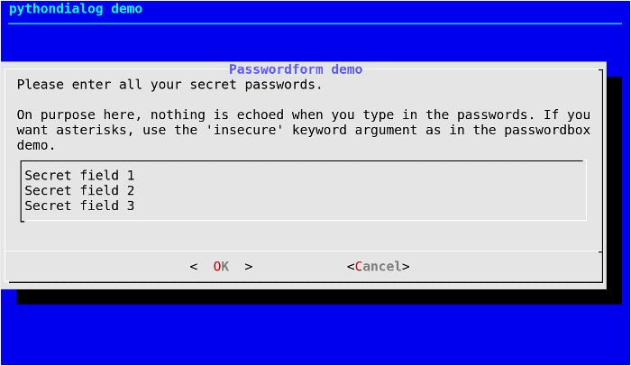 passwordform dialog box